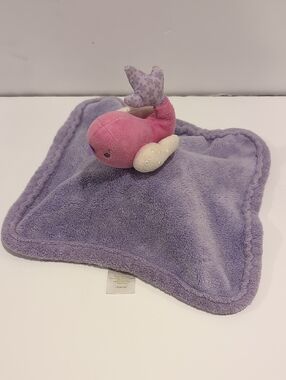 Cuddle Time Pink Bird Purple Security Blanket Lovey